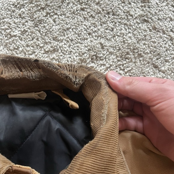 VTG Carhartt Mens Heavy Khaki‎ Canvas Barn Coat Mens XL USA Made Distressed - Picture 8 of 16